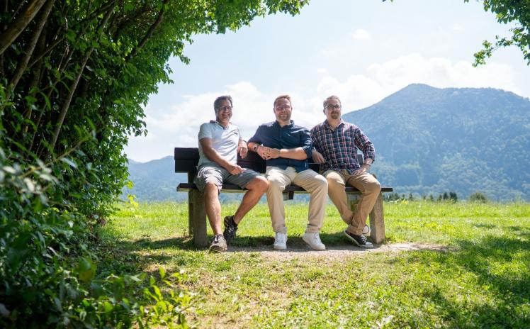 SOFTAGE Geschäftsführung und Prokuristen - von links Hr. Peter Bruckner, Hr. Felix Plaschka, Hr. Emanuel Wimmer