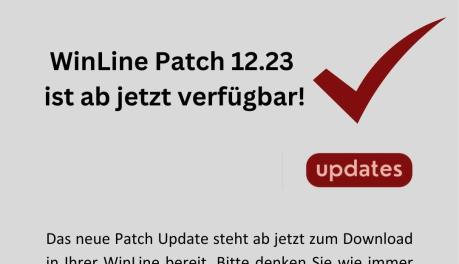 Patch Update 12.23 ist ab jetzt für Ihre mesonic WinLine verfügbar