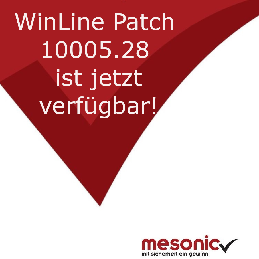 mesonic WinLine Patch 10005.28 ist jetzt verfügbar!