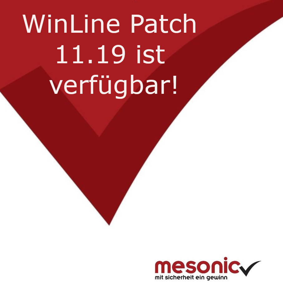 mesonic WinLine Patch 11000.19 ist verfügbar!