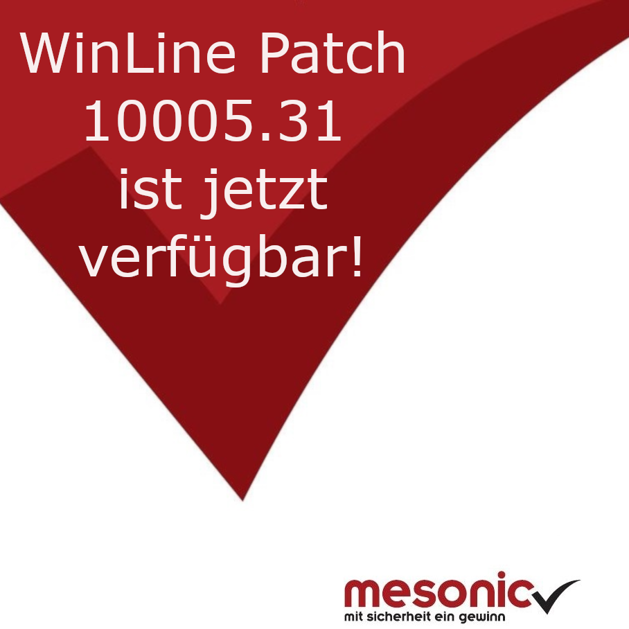 onic WinLine Patch 10005.31 ist jetzt verfügbar!