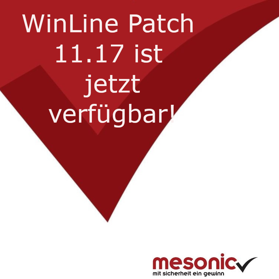 mesonic WinLine Patch 11000.17 ist jetzt verfügbar